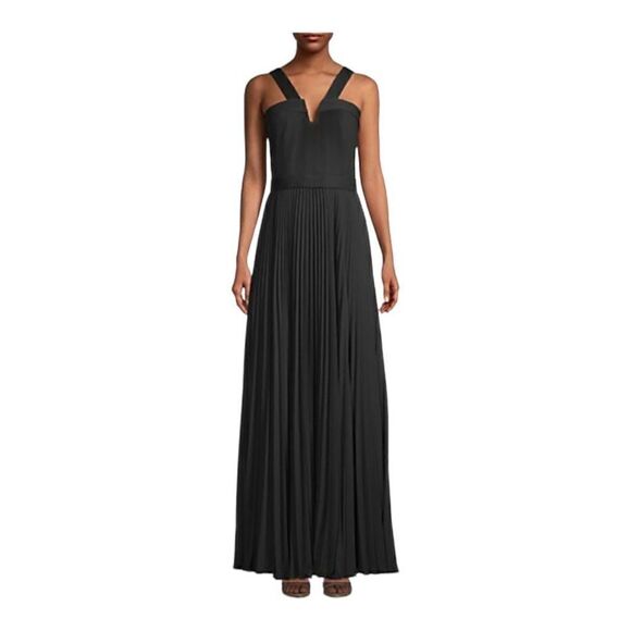 Ungaro black Pleated Off-the-Shoulder Gown Size 2 NWT - Picture 2 of 9